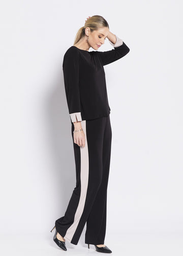 Formula pant set black stripe modern co-ord set women