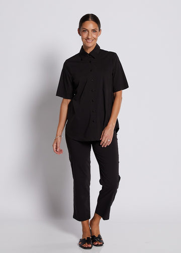 Black & Navy Straight Leg Pants