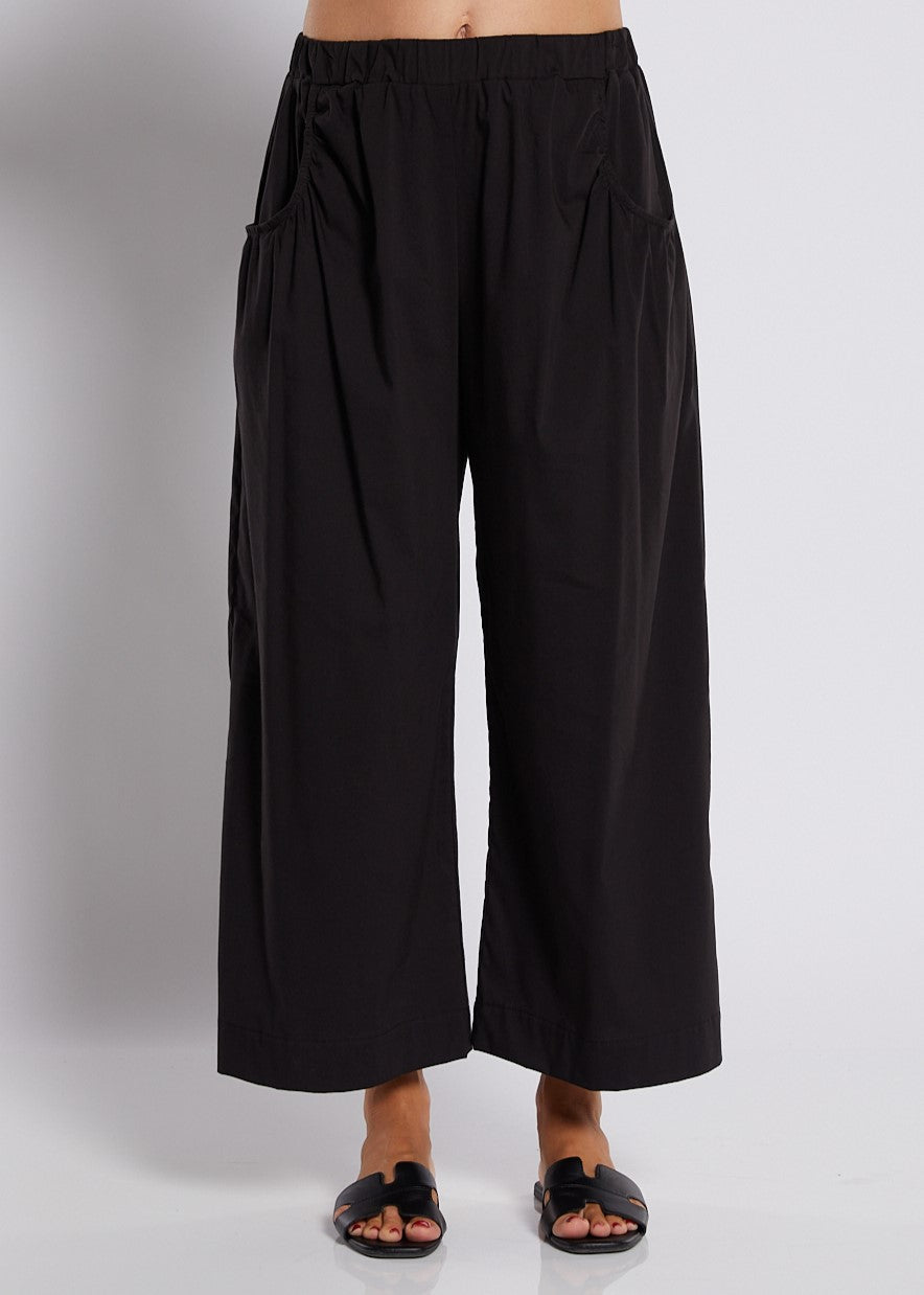 Black Wide Leg Relaxed Pants