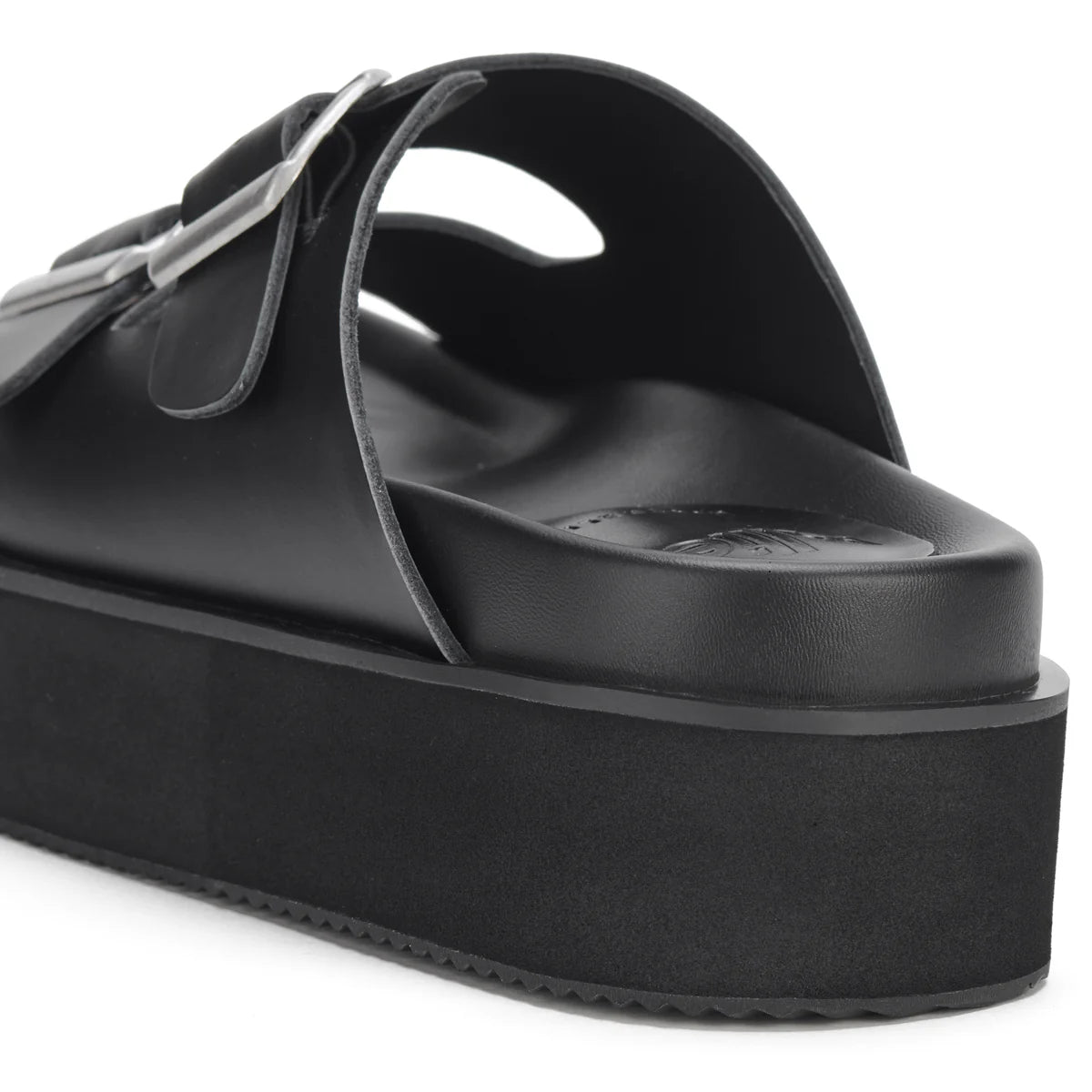 Modern leather platform slide design