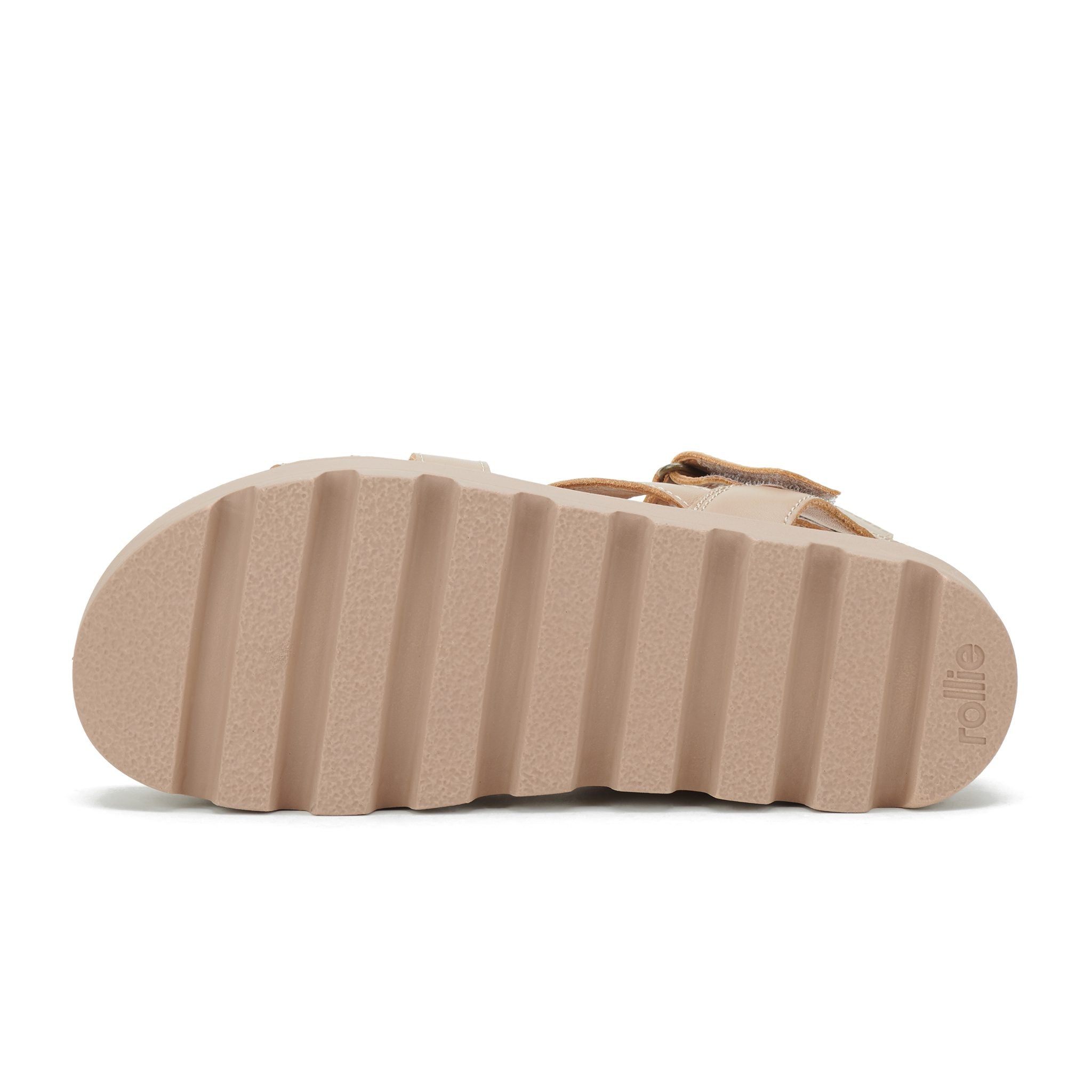Rollie Zeze Wedge in Latte | Leather Platform Sandal