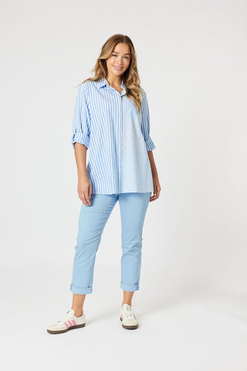 Skyler relaxed cotton stripe shirt