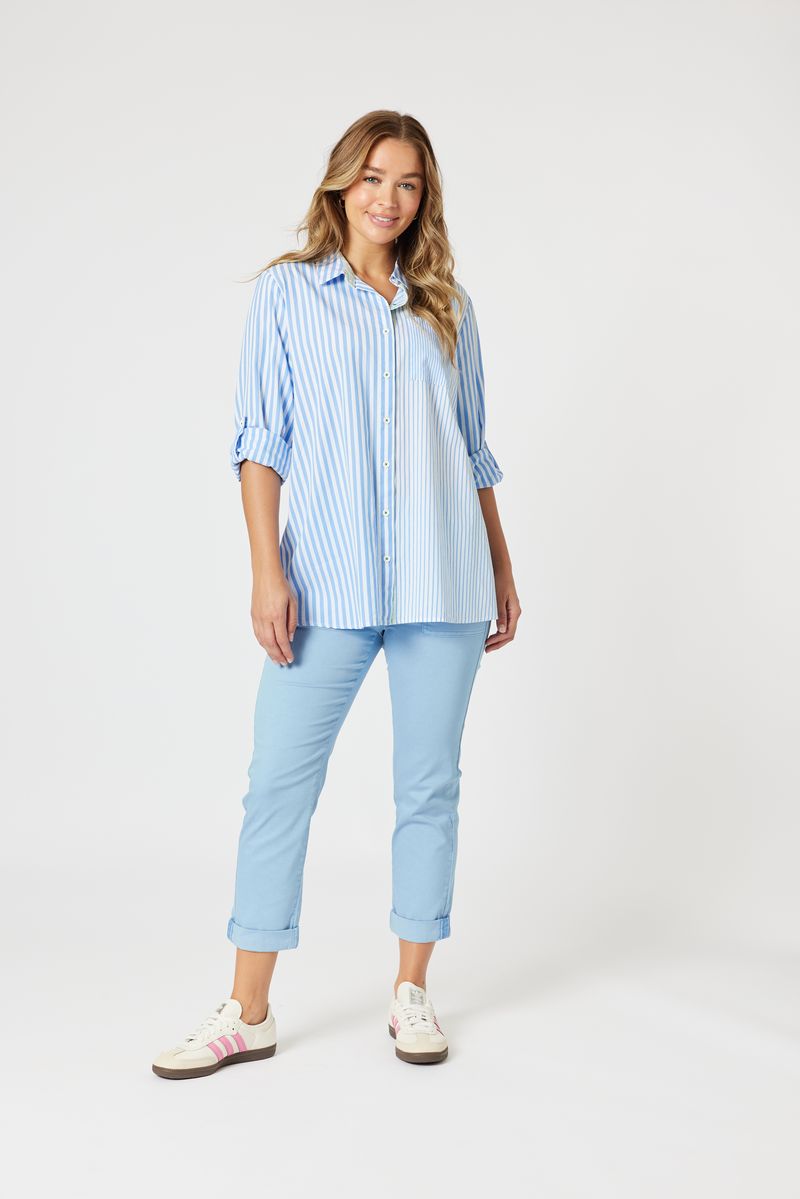 Skyler relaxed cotton stripe shirt