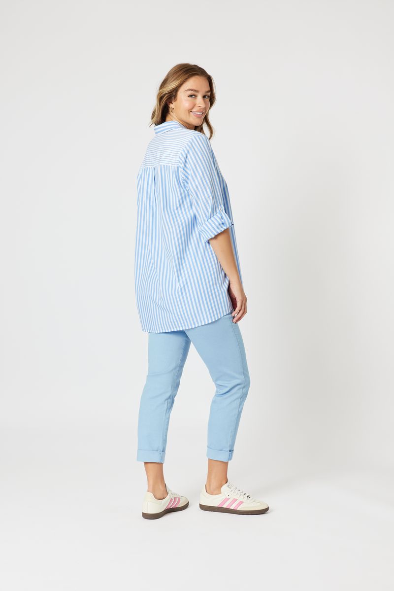 Casual Skyler striped button-up shirt