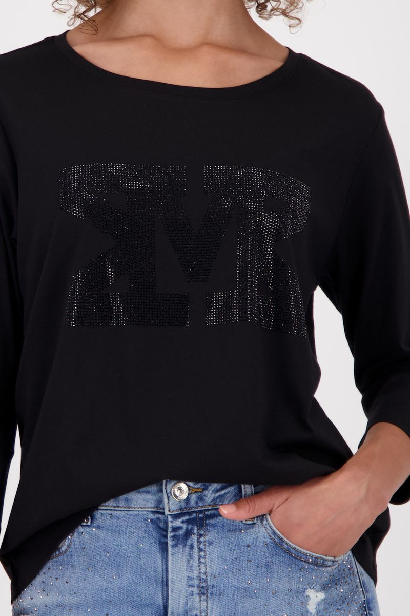 Women Monari 3/4 sleeve rhinestone top
