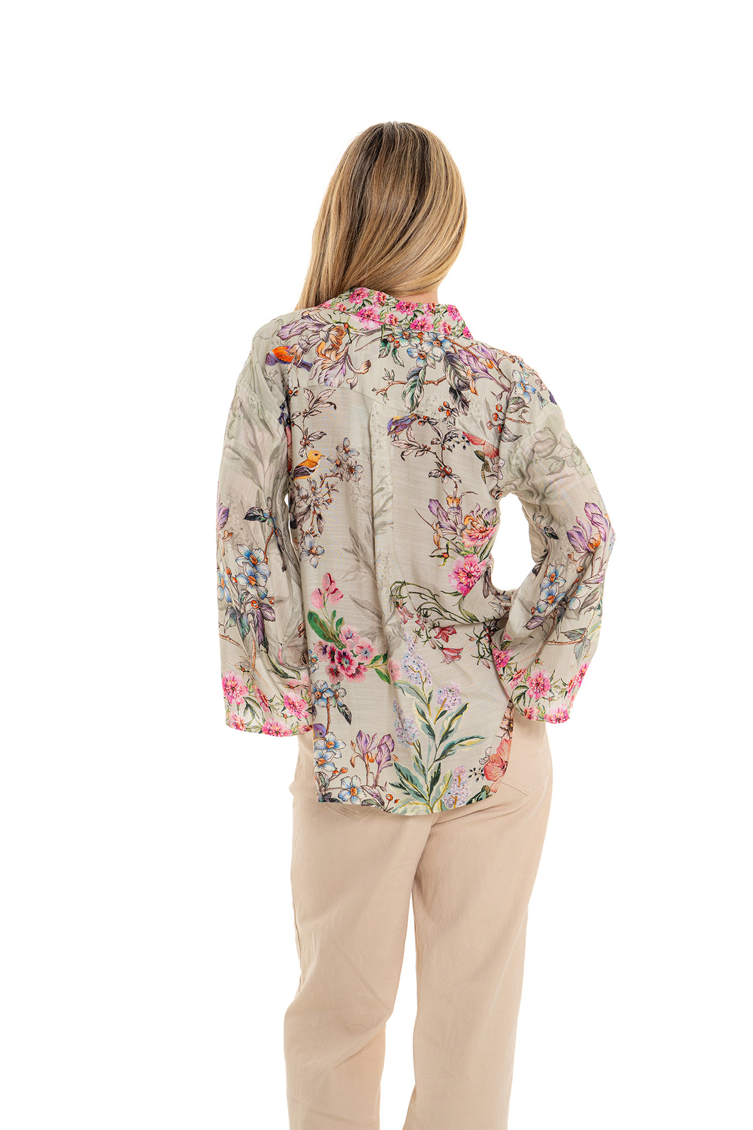 Angel finch kimono | floral print button-up top