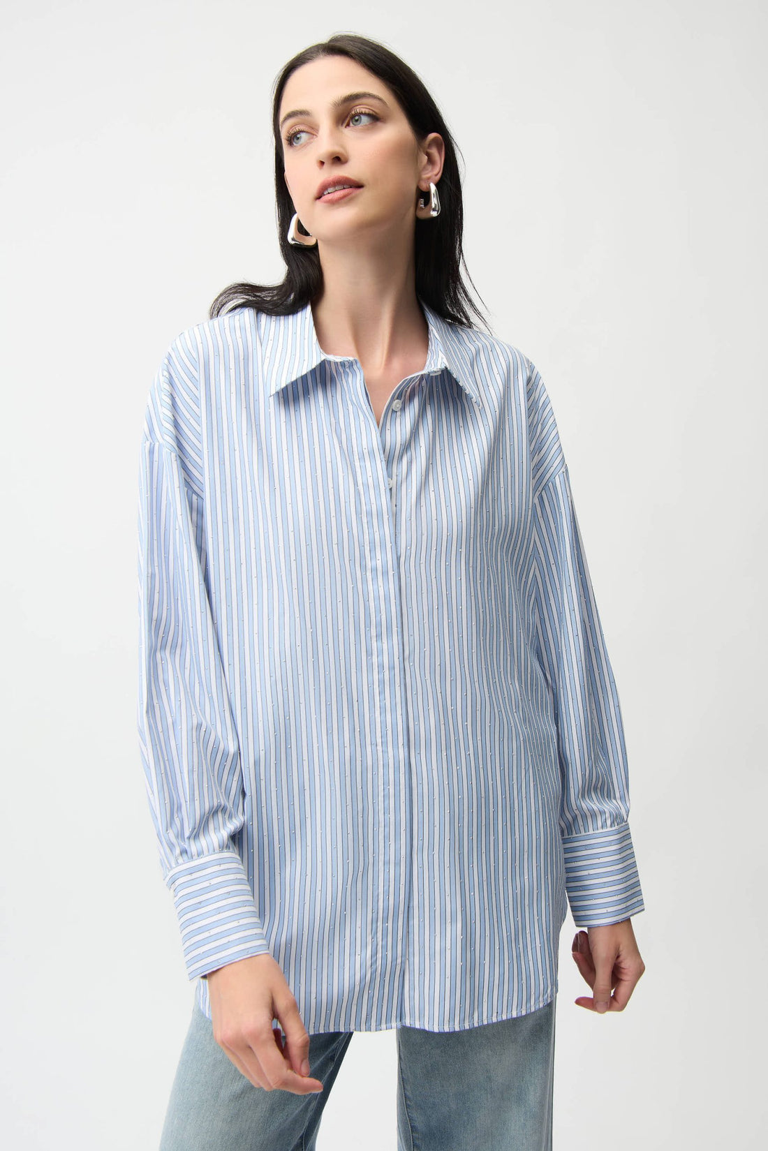 Tencel Stripe Print Shirt | Women’s Lightweight Designer Shirt Australia