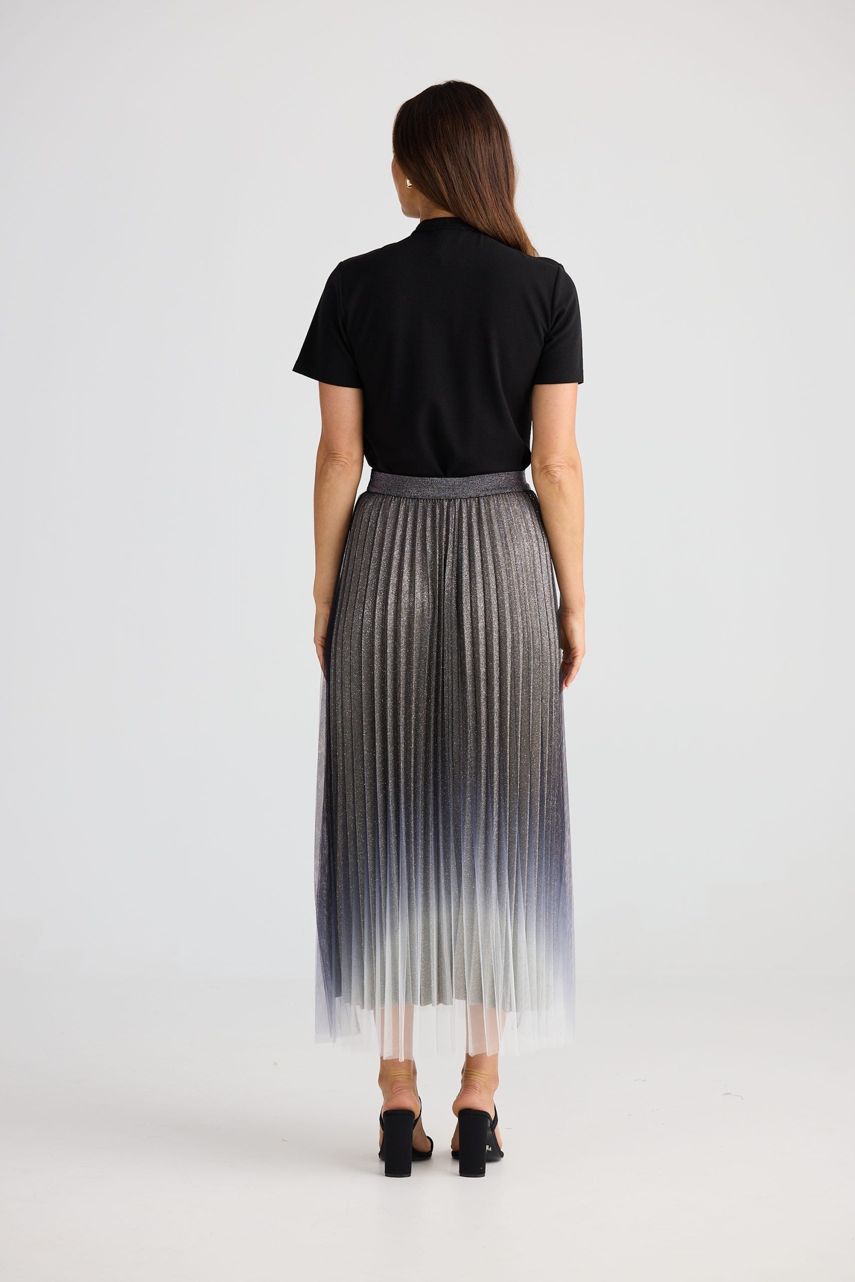 Gradient pleated maxi skirt Australia style