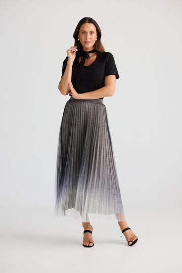 Ombre pleated maxi skirt, West End style