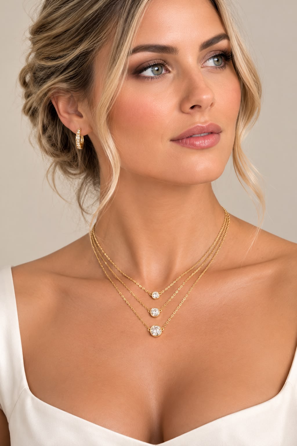 Triple Charm Layered Necklace | Elegant Women’s Jewellery Australia