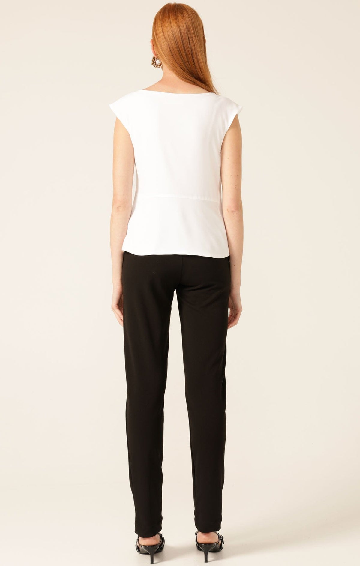 Cowl Bias Top In White by Sacha Drake - image 8