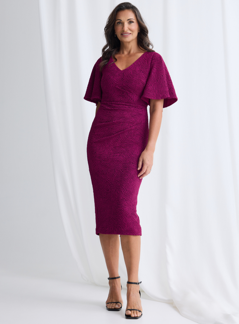 Elegant Rose Midi Dress | Chic Women’s Fashion Australia