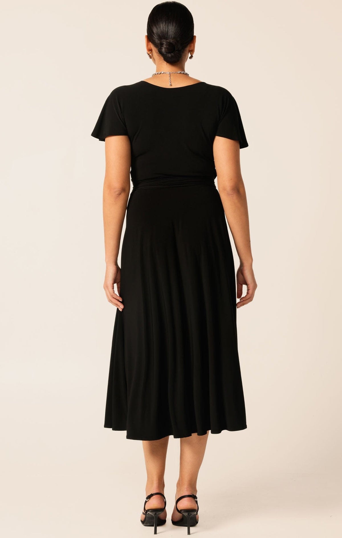 Flute Sleeve Reverse Wrap In Black by Sacha Drake - image 8