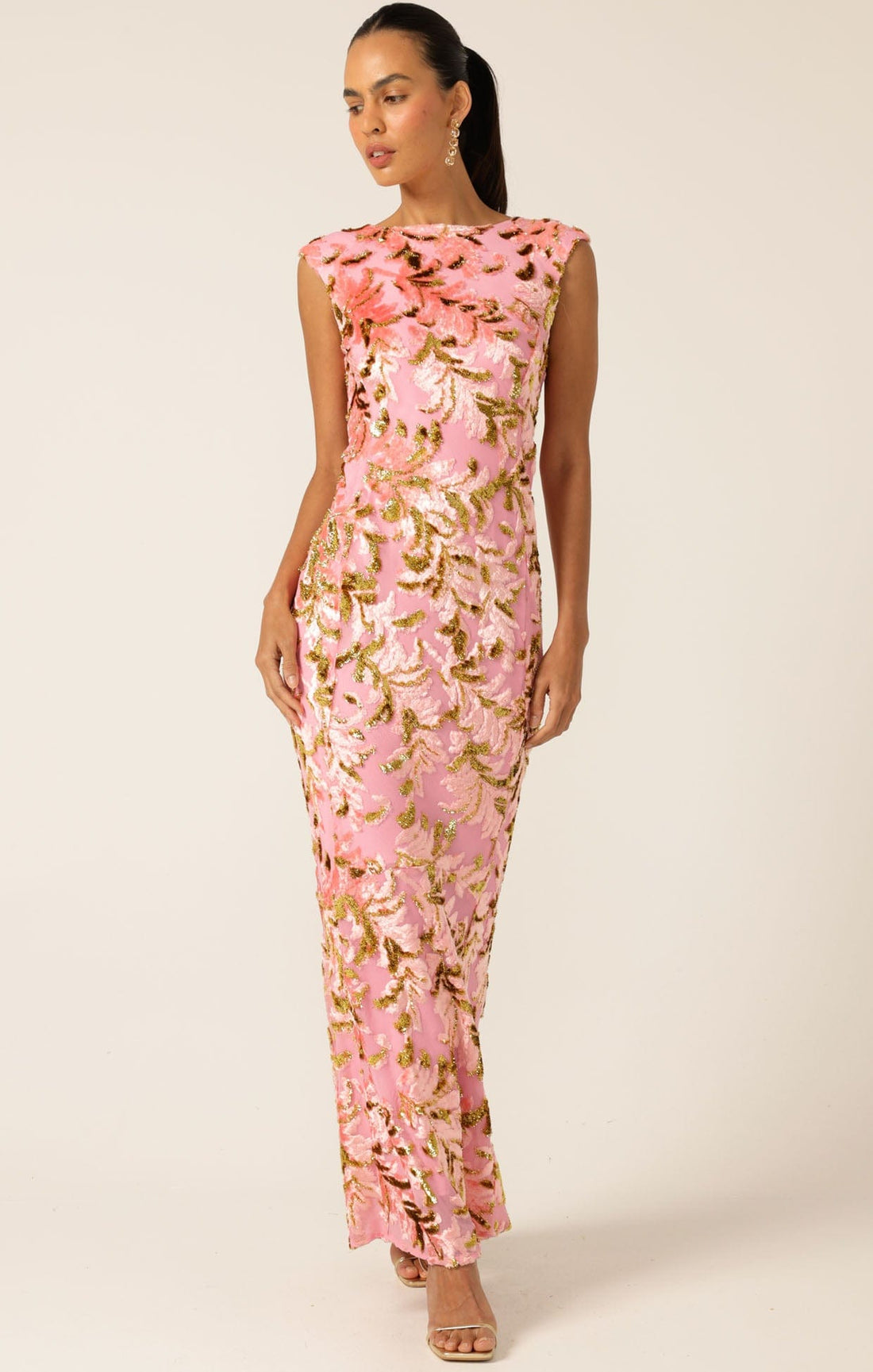 Heavenly Heights Maxi Dress Pink Gold by Sacha Drake