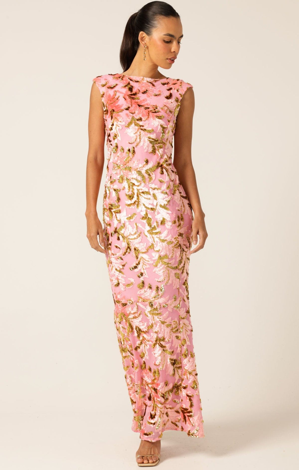 Heavenly Heights Maxi Dress Pink Gold by Sacha Drake - image 7