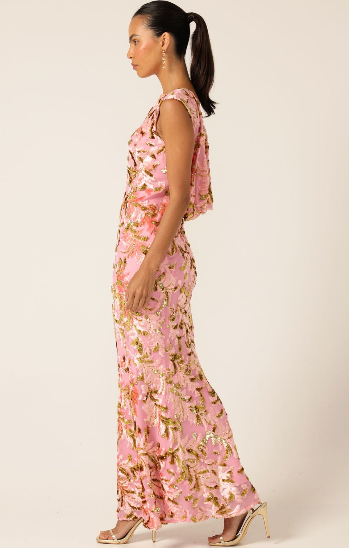 Heavenly Heights Maxi Dress Pink Gold by Sacha Drake - image 8