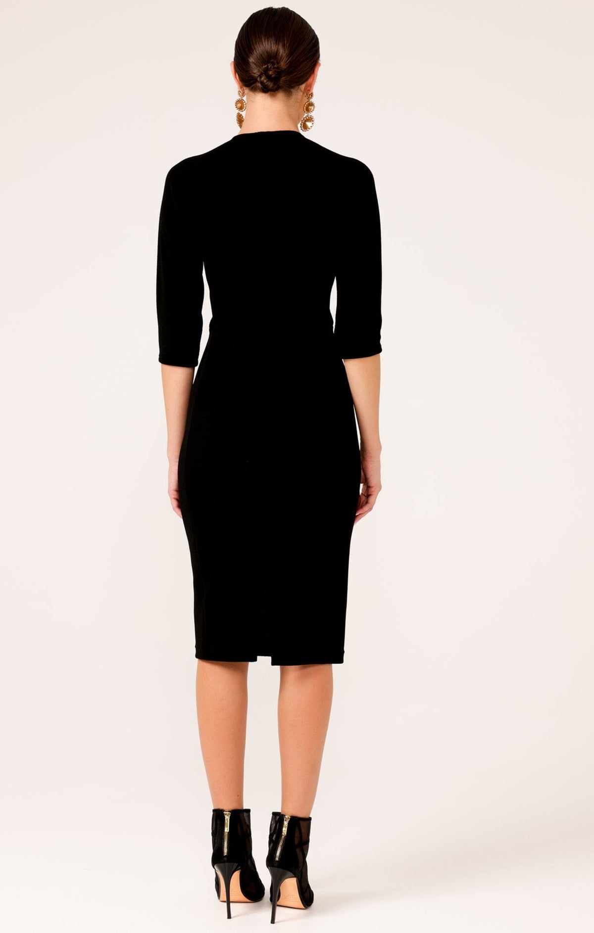 Iris Dress 3/4 Sleeve In Black by Sacha Drake - image 8