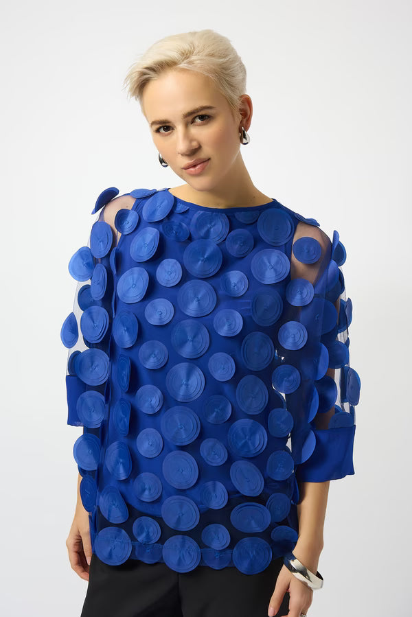 Joseph Ribkoff Embellished Top | Statement Textured Blouse