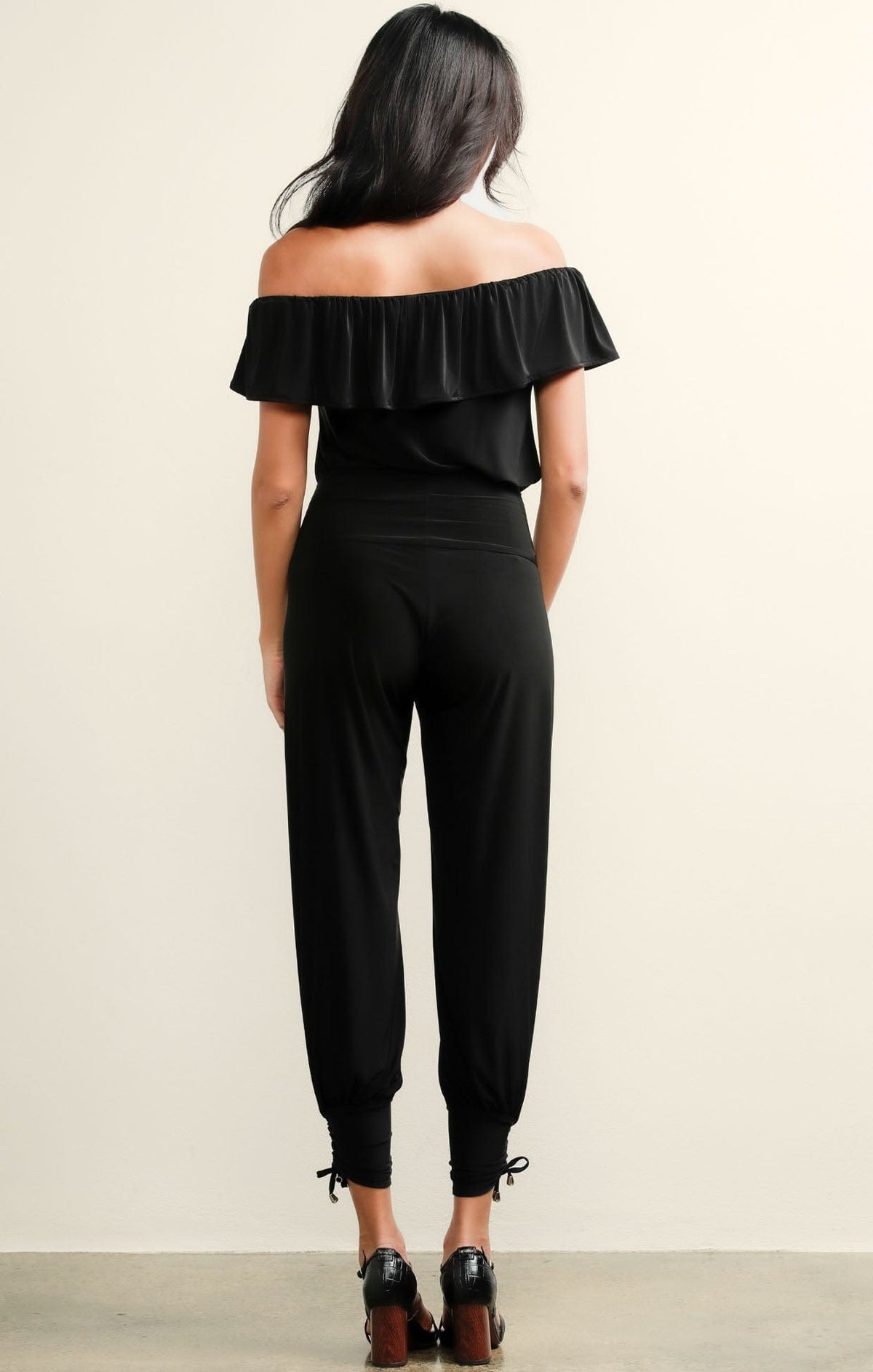 Off Shoulder Frill Top In Black by Sacha Drake - image 4