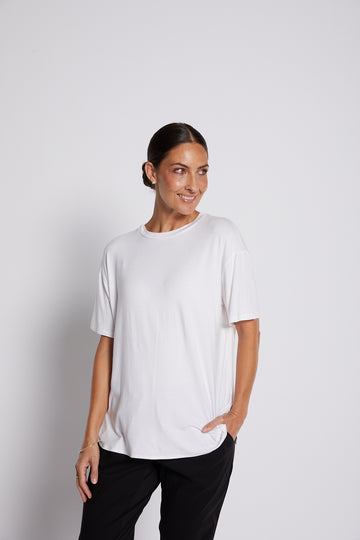 Minimal White Tee Casual Studio Look | Effortless Everyday Basic Top Australia