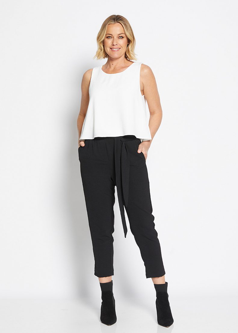 Elegant double layer sleeveless top