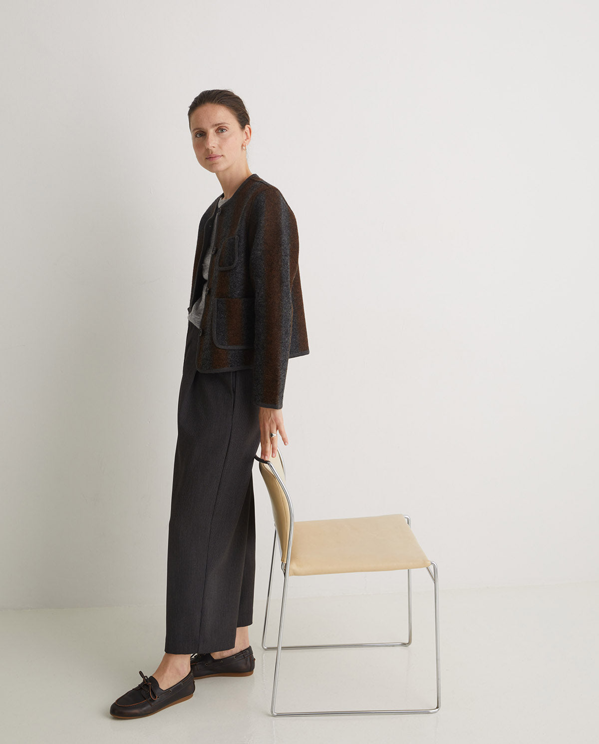 Women’s wool blend funnel neck coat long Australia